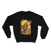 Cheetah  : Gift Sweatshirt Wild Animals Wildlife Fauna Safari Nature - £22.76 GBP