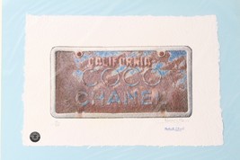 California Coco Chanel Plaque Immatriculation Imprimé Par Fairchild Paris Le - £118.04 GBP