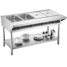 4-Pan Commercial Food Warmer Steam Table with Independent Temperature Control - $898.99