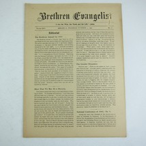 Brethren Evangelist Christian Newspaper Ashland Ohio Antique November 19... - £23.10 GBP