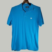 Chaps Polo Shirt Mens M Blue Short Sleeve Buttons Everyday  - £11.75 GBP