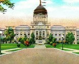 Montana State Capitol Building Helena Montana MT Vtg Linen Postcard  S20 - £3.09 GBP