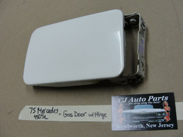 OEM 75 Mercedes 450SL GAS FUEL DOOR COVER LID WITH HINGE ~ WHITE - £47.41 GBP