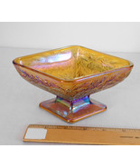 Indiana Glass Amber Purple Hue Iridescent Pineapple Floral Diamond Shape... - £7.93 GBP