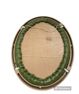Vtg Floral Cross Stitch Wooden Oval Framed Wall Art Cottagecore Grannycore - $54.31 CAD