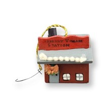 Kurt S. Adler Christmas Ornament Cranberry Station Wooden Holiday Village House - $14.85
