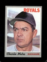 1970 Topps #16 Charlie Metro Vg (Rc) Royals Manager *X75110 - £0.75 GBP