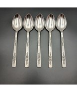 Set of 5 IIC IMPERIAL International Rose Image Tablespoon Soup Spoon JAPAN - $380.40 MXN