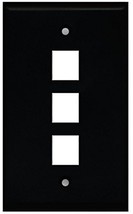 RiteAV Blank Wall Plate for Keystone Jacks - Black 1 Gang 3 Port - $6.29
