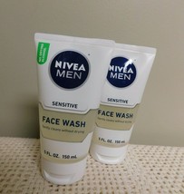 Lot of 2 Nivea Men's Sensitive Face Wash Cleans Without Drying  5 fl oz Tubes - $20.25