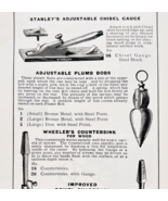 1900 Stanley Tools Plumb Bobs Chisel Advertisement Victorian Wood Engrav... - $363.77 MXN