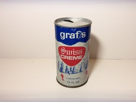 GRAFS SWISS CREAM SODA 12 OZ STEEL CAN MILWAUKEE, WISCONSIN VINTAGE - £7.61 GBP