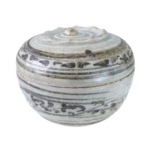 15th Century Thai Sawankhalok Kiln Condiment Jar with Lid fd - $233.89