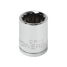 Powerbuilt 3/8 Inch Drive x 15 MM 12 Point Shallow Socket - 641020 - £11.45 GBP
