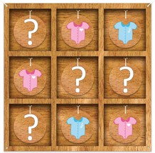 Rustic Wooden Style Gender Reveal Tic-Tac-Toe Game,Baby Gender Reveal Ideas - $37.99