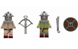 2Pcs Medieval Militiaman Minifigures Urban Patrol Militia Collectable Mi... - $259.66 MXN