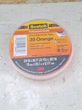Scotch 3m 35 Orange Electrical Tape Vinyl Color Coding isolation 3/4&quot;x66&#39; - £9.54 GBP