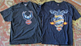Set of Two Men&#39;s Harley-Davidson Short Sleeve Tee Shirts Size XL - $48.51