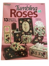 The Needlecraft Shop Tumbling Roses Plastic Canvas Craft Frame Cover TIssue Box - $4.99