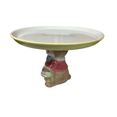 Mr Christmas Cottontail Easter Bunny Plate Cake Stand Lighted Pie Rabbit 10.5” Item image 6