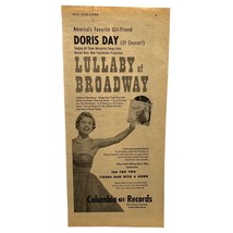 Columbia Records Vintage Print Ad 1951 Doris Day Lullaby of Broadway Music - $18.97