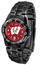Wisconsin Badgers Ladies Women AnoChrome Fantom Black Sport Watch - £71.71 GBP