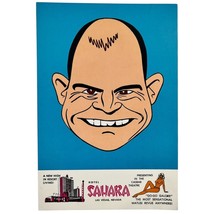 Vintage 1960s Old Las Vegas Casino Postcard Sahara Don Rickles Face Cari... - $12.34 CAD