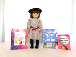 American Girl Doll Samantha Pleasant Company Velvet Hat Plaid Dress + Books - $91.08