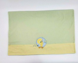 Tweety Bird Looney Tunes Baby Blanket Green Yellow Fleece Soft Boy Girl B74 - £15.73 GBP
