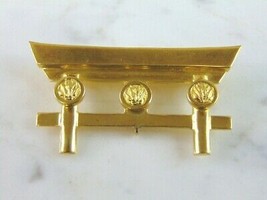 Womens Vintage Estate Solid 18K Gold Chinese Brooch 23.6g E4303 - £2,945.06 GBP