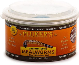 Flukers Gourmet Style Mealworms 9.6 oz (8 x 1.2 oz) Flukers Gourmet Styl... - £33.45 GBP