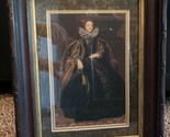 ANTIQUE PRINT &quot;PORTRAIT OF MARCHESA BALBI&quot;from VAN DYCK FRAMED PAINTING - £8.01 GBP