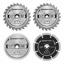 Enertwist 4-1/2 Inch Compact Circular Saw Blade Set, Pack Of 4-Pieces, 4 - $39.99