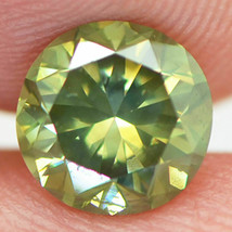 Round Shape Diamond Fancy Green Color Loose 1.30 Carat VS1 Certified Enhanced - £936.33 GBP