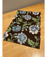 April Cornell Pink Green Floral Table Runner 72&quot; x 13&quot; Cotton Flowers Da... - $19.79