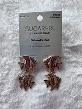 Sugarfix by Baublebar School&#39;s Out Rhinestone Zebra Fish Crystal Dangle Earrings - £6.92 GBP