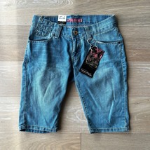 Levi&#39;s Juniors Y2K Denim Bermuda Jorts Shorts Low-Rise sz 11 NWT - $34.99