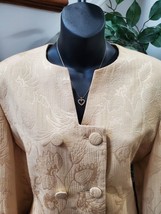 Executive Women Beige Polyester Long Sleeve Blazer &amp; Skirt 2 Pc&#39;s Suit Size 10M - £43.95 GBP