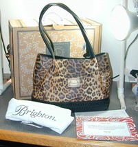 Brighton Africa Stories Leopard Print Ayanna Tote New In Box No Scarf - £284.18 GBP