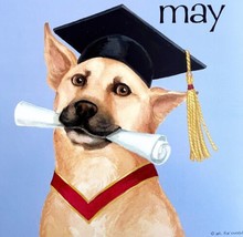 German Shepherd May Graduation Dog Days Poster Calendar 14 x 11&quot; Art DWDDCal - £23.97 GBP