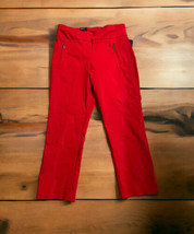 NWT INC International Concepts Cherry Red Regular Fit Career Crop Pants ... - £31.31 GBP