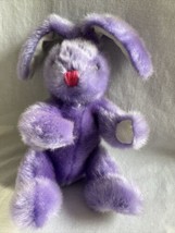 Main Joy Purple Funny Ears  Easter Bunny Plush Stuffed Animal Toy Vintage 9.5” - £19.74 GBP