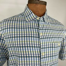 Tommy Bahama Men's blue and white check 100% silk hawaiian shirt M - £17.08 GBP