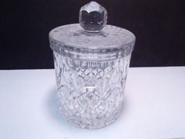 HEAVY Lrg Older Brilliant Crystal Biscuit / Cookie Barrel Jar and Lid 6 ... - $39.99