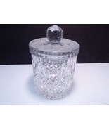 HEAVY Lrg Older Brilliant Crystal Biscuit / Cookie Barrel Jar and Lid 6 ... - $39.99