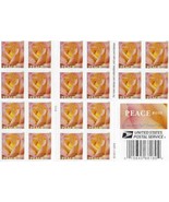 Peace Rose Wedding Book of 20 GENUINE  -  Stamps Scott 5280 - $26.05