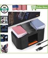 Dual-Deck Card Shuffler with Rechargeable 2000mAh Battery - For All Card... - $83.91 CAD