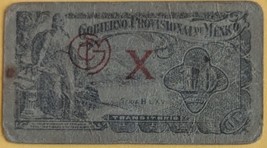 Republica Mexicano Gobierno Provisional diez centavos carton banknote  - $4.03 CAD