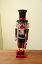 Vintage Silvestri Christmas Nutcracker Chimney Sweep Wood 13.5&quot; Tall Taiwan - £23.35 GBP