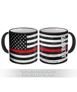 GARRETT Family Name : Gift Mug American Flag Firefighter Thin Line Perso... - $15.90